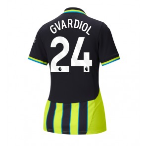 Manchester City Josko Gvardiol #24 Dámské Venkovní Dres 2024-25 Krátký Rukáv